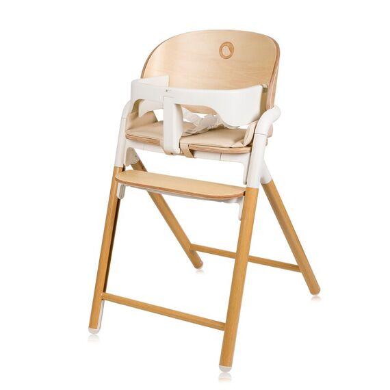 Scaun de masa multifunctional Celia, Lionelo, Din lemn de fag, 6 luni- adult, Alb/Natural, Culoare: Natur - poza 4 - ExclusivMAG.ro