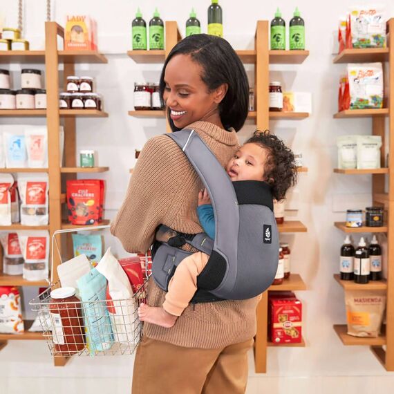 Ergobaby Marsupiu Away Graphite Grey, Culoare: Gri - poza 4 - ExclusivMAG.ro