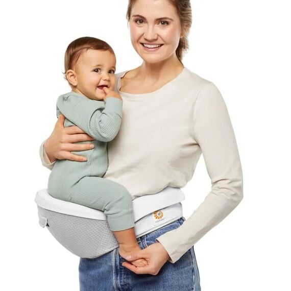 Marsupiu Alta Hip Ergobaby, 4 luni - 4 ani , 5.5-20.4 kg, Pearl Grey, Culoare: Gri deschis - poza 5 - ExclusivMAG.ro