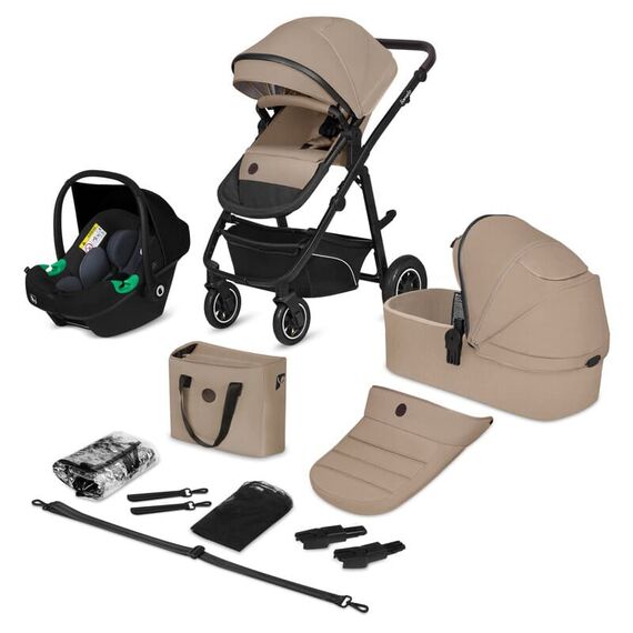 Carucior 3 in 1 Lionelo Bianka - Bej, Culoare: Crem, Model: 3 in 1  - ExclusivMAG.ro