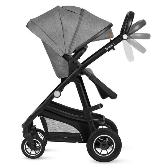 Carucior 3 in 1 Lionelo Bianka - Gri, Culoare: Gri, Model: 3 in 1 - poza 7 - ExclusivMAG.ro