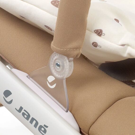 Balansoar Jane Fold, Bara de jucarii si spatar reglabil, Sesame, Culoare: Crem - poza 3 - ExclusivMAG.ro