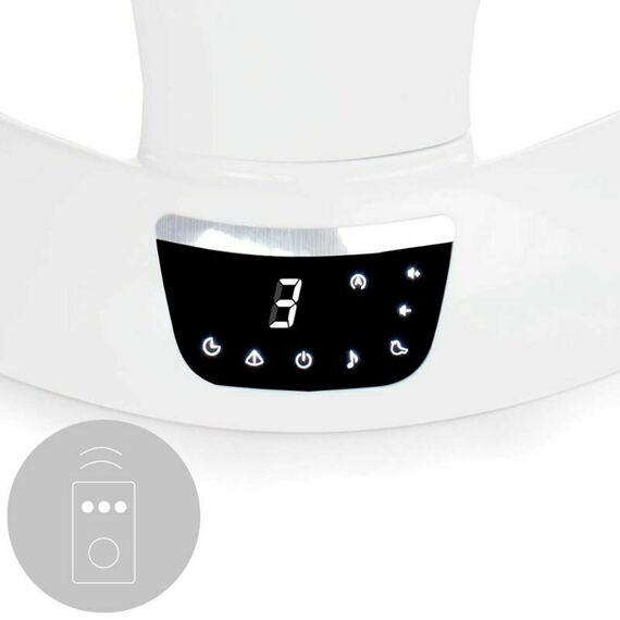 Balansoar electric, Jane, Moon, Cu 5 trepte de viteza, Timer, 12 melodii si 5 sunete ale naturii, Star, Culoare: Alb/Gri - poza 5 - ExclusivMAG.ro