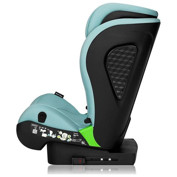 Scaun auto i-Size, Lionelo, Neal, 15-36 Kg, 100-150 cm, Cu Isofix, Conform ECE R129, Verde Turquoise, Culoare: Turcoaz, Grupa: 15-36kg (4 ani - 12 ani) - poza 6 - ExclusivMAG.ro