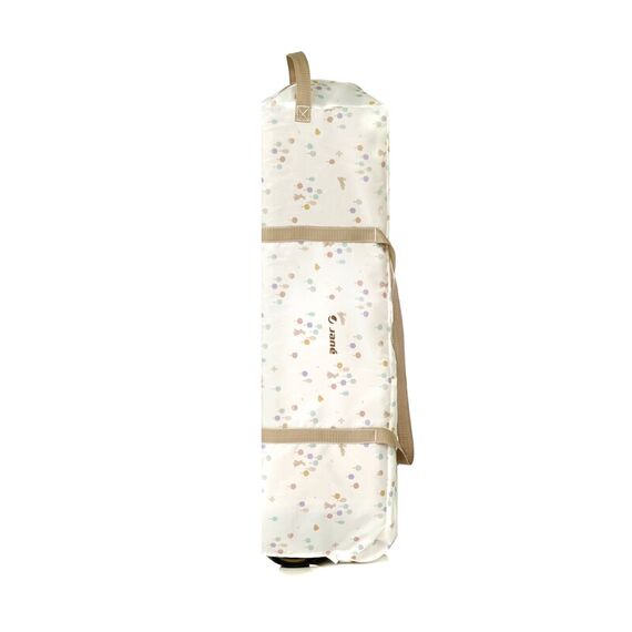 Patut pliant, Jane, Duo Level, Cu roti, Cu arcada cu jucarii, Geanta de transport, Cu doua nivele, Iris, Culoare: Bej, Dimensiuni: 120x60 - poza 2 - ExclusivMAG.ro