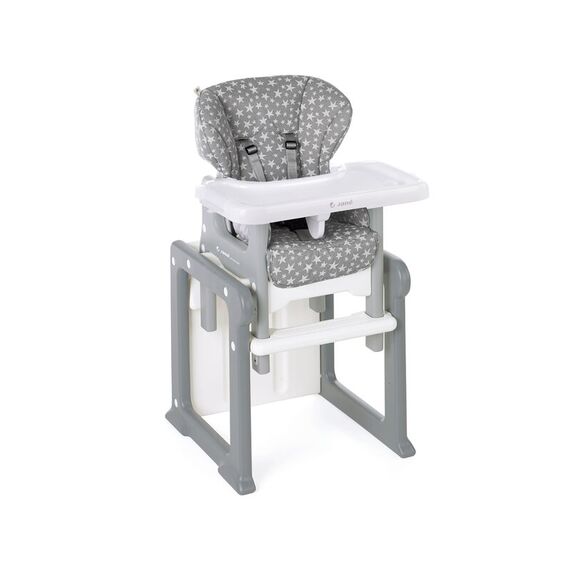 Scaun de masa, Jane, Activa Evo 2 in 1, Transformabil in birou cu scaun, Star, Culoare: Alb/Gri  - ExclusivMAG.ro