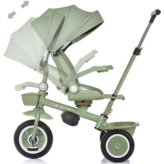 Tricicleta Chipolino Marathon pastel green, Culoare: Verde inchis - poza 6 - ExclusivMAG.ro