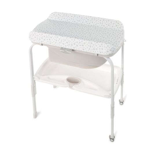 Cadita de baie cu suport Jane Flip - Star, Culoare: Alb/Gri  - ExclusivMAG.ro