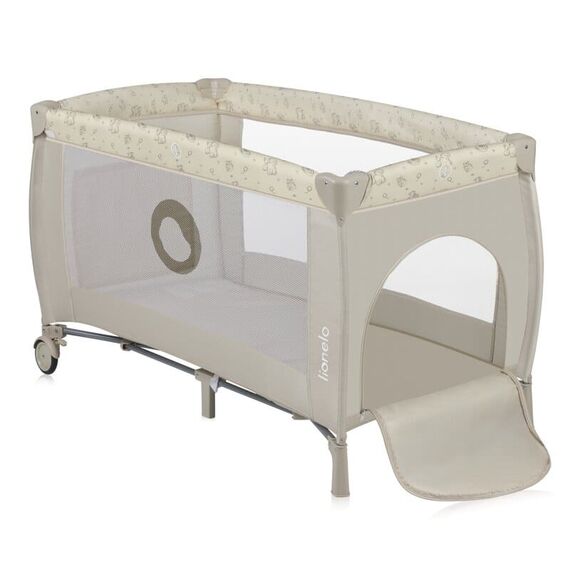 Patut pliant, Lionelo, Sven Plus, 120x60 cm, Cu doua nivele, Bej Latte, Culoare: Crem, Dimensiuni: 120x60 - poza 7 - ExclusivMAG.ro
