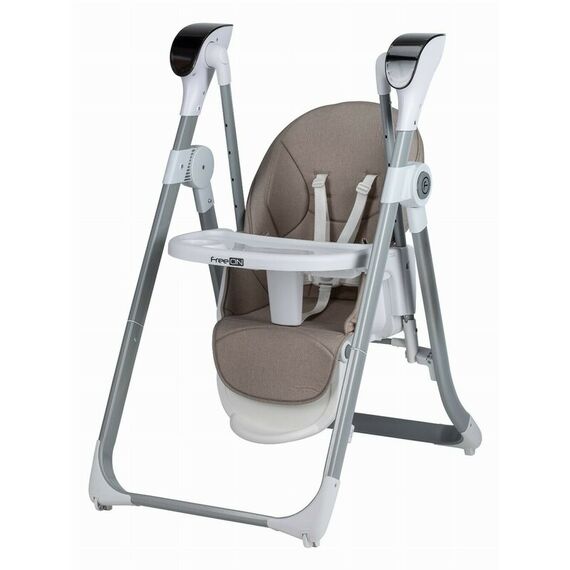 Scaun de masa si balansoar, FreeON, Oli Deluxe, 2 in 1, 0 luni+, Beige, Culoare: Crem - poza 5 - ExclusivMAG.ro
