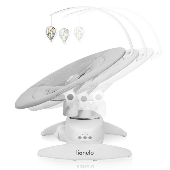 Balansoar, Lionelo, Iris, 2 in 1, Rotire 360 grade, Electric, Pana la 9 kg, Gri, Culoare: Gri - poza 5 - ExclusivMAG.ro