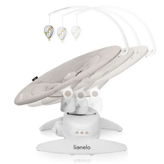 Balansoar, Lionelo, Iris, 2 in 1, Rotire 360 grade, Electric, Pana la 9 kg, Bej, Culoare: Bej - poza 6 - ExclusivMAG.ro