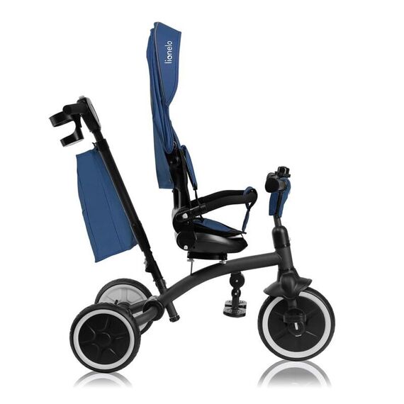 Tricicleta copii, Lionelo, Tris Plus, Pana la 25 kg, Rotire 360 grade, Conform cu EN71, 9 luni-5 ani, Albastru, Culoare: Albastru - poza 5 - ExclusivMAG.ro