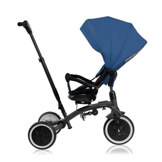 Tricicleta copii, Lionelo, Tris Plus, Pana la 25 kg, Rotire 360 grade, Conform cu EN71, 9 luni-5 ani, Albastru, Culoare: Albastru - poza 4 - ExclusivMAG.ro
