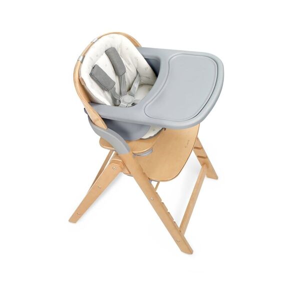 Scaun de masa multifunctional pliabil, Jane, Forest, De la 6 luni la adult, Din lemn fag, Greutate maxima 100 Kg, Mist, Culoare: Gri - poza 5 - ExclusivMAG.ro