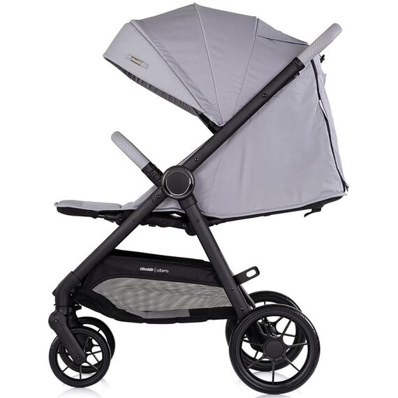 Carucior sport Chipolino Ultera cu husa picioare platinum, Culoare: Gri deschis, Model: sport - poza 4 - ExclusivMAG.ro