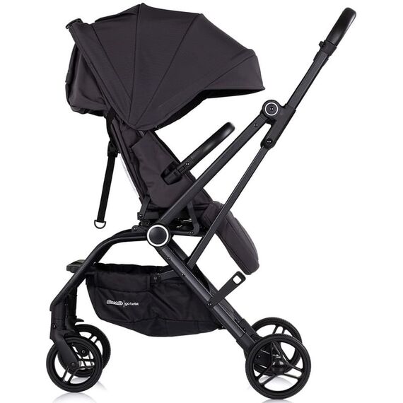 Carucior sport Chipolino Go Twist cu sezut rotativ charcoal, Culoare: Negru, Model: sport - poza 4 - ExclusivMAG.ro