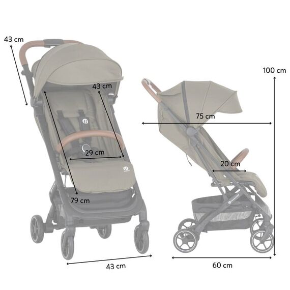 Carucior sport Petite&Mars Fly, Pana la 22 kg, 0 luni+, Verde - poza 7 - ExclusivMAG.ro