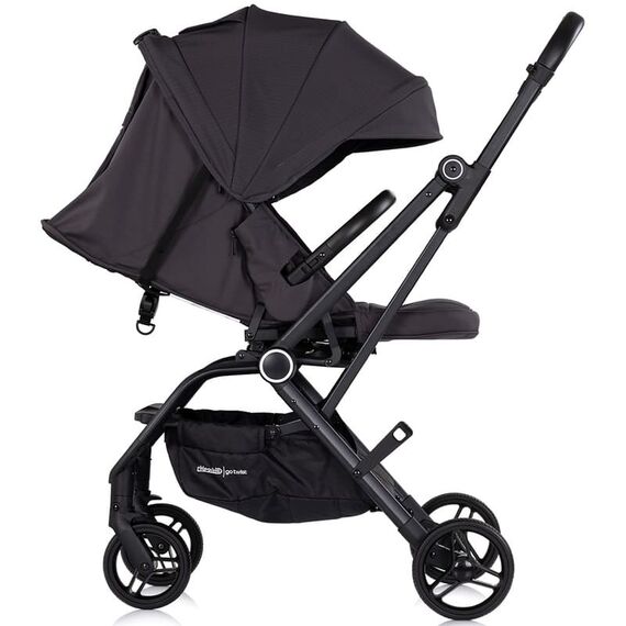 Carucior sport Chipolino Go Twist cu sezut rotativ charcoal, Culoare: Negru, Model: sport - poza 5 - ExclusivMAG.ro
