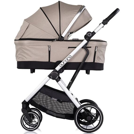 Carucior Chipolino Aurora 3 in 1 latte, Culoare: Crem, Model: 3 in 1 - poza 3 - ExclusivMAG.ro