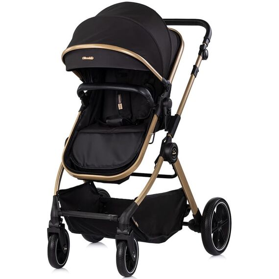 Carucior Chipolino Pearl 2 in 1 noir, Culoare: Negru/Auriu, Model: 2 in 1 - poza 2 - ExclusivMAG.ro