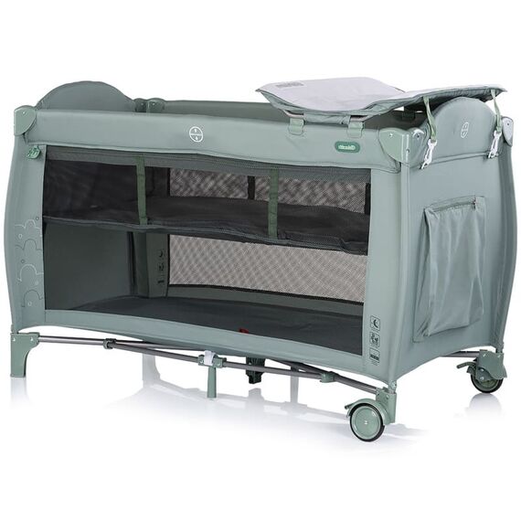 Patut pliabil Chipolino Bella matcha, Culoare: Turcoaz, Dimensiuni: 120x60 - poza 2 - ExclusivMAG.ro
