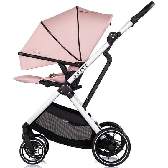 Carucior Chipolino Aurora 3 in 1 powder pink, Culoare: Roz, Model: 3 in 1 - poza 7 - ExclusivMAG.ro