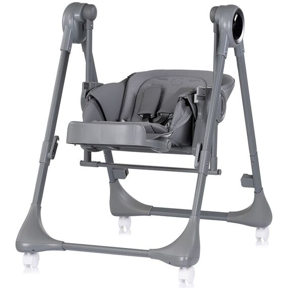 Scaun de masa si leagan electric Chipolino Master Class 2 in 1 charcoal, Culoare: Gri - poza 3 - ExclusivMAG.ro