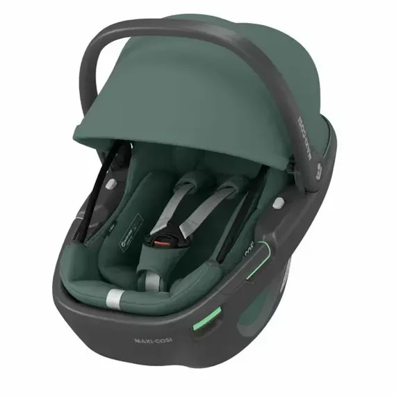Scoică auto i-Size Maxi-Cosi Coral 360 Black Shell ESSENTIAL GREEN, Culoare: Verde inchis, Grupa: 0-13kg (0 luni - 12 luni) - poza 3 - ExclusivMAG.ro