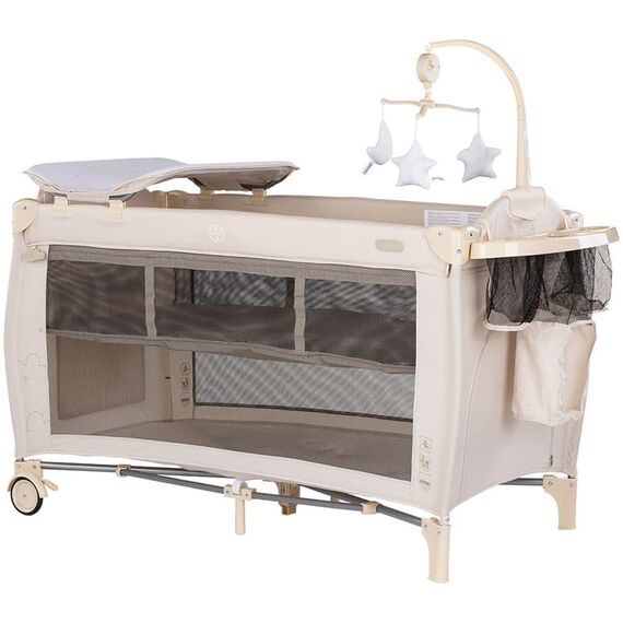 Patut pliabil Chipolino Bella cashmere, Culoare: Bej, Dimensiuni: 120x60  - ExclusivMAG.ro