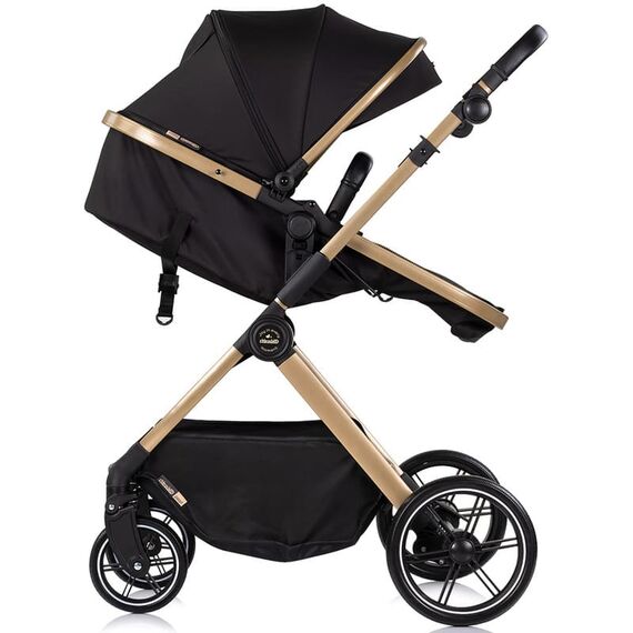 Carucior Chipolino Pearl 2 in 1 noir, Culoare: Negru/Auriu, Model: 2 in 1 - poza 6 - ExclusivMAG.ro