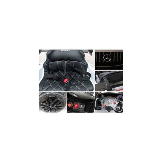 Masinuta electrica cu telecomanda MERCEDES GT3 EVO, varsta 1-5 ani, putere 90W - Alb, Culoare: Alb, Capacitate acumulator: 12V - poza 8 - ExclusivMAG.ro