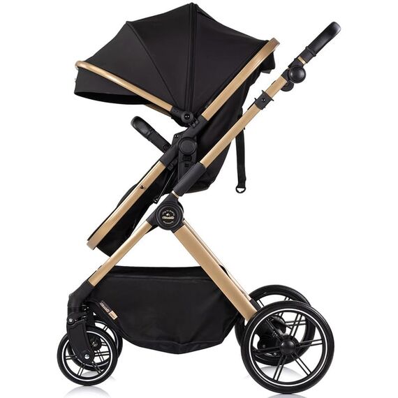 Carucior Chipolino Pearl 2 in 1 noir, Culoare: Negru/Auriu, Model: 2 in 1 - poza 4 - ExclusivMAG.ro