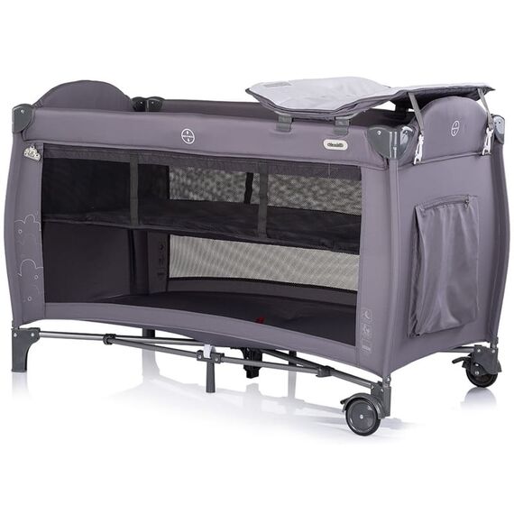 Patut pliabil Chipolino Bella charcoal, Culoare: Gri, Dimensiuni: 120x60 - poza 2 - ExclusivMAG.ro