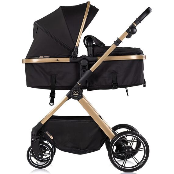 Carucior Chipolino Pearl 2 in 1 noir, Culoare: Negru/Auriu, Model: 2 in 1 - poza 7 - ExclusivMAG.ro