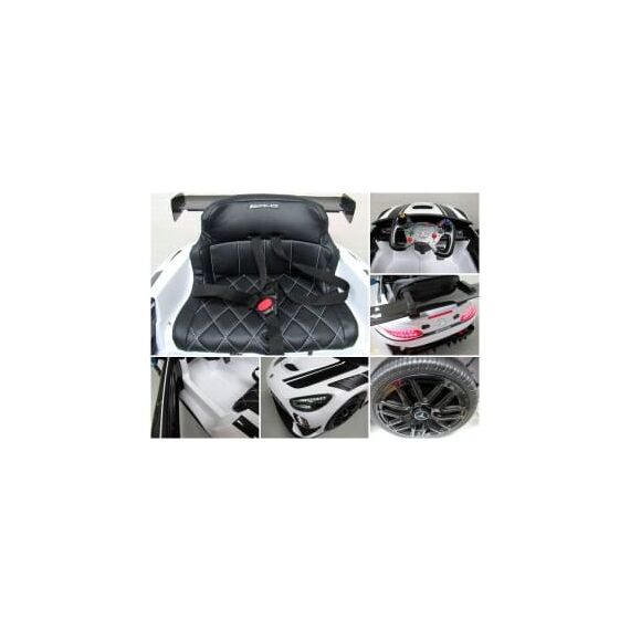 Masinuta electrica cu telecomanda MERCEDES GT3 EVO, varsta 1-5 ani, putere 90W - Alb, Culoare: Alb, Capacitate acumulator: 12V - poza 7 - ExclusivMAG.ro