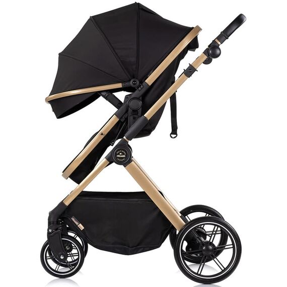 Carucior Chipolino Pearl 2 in 1 noir, Culoare: Negru/Auriu, Model: 2 in 1 - poza 5 - ExclusivMAG.ro