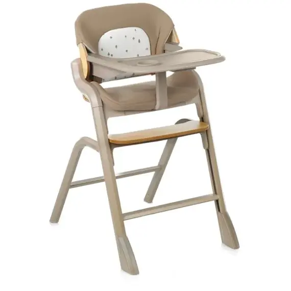 Scaun de masa multifunctional Noah, Jane, De la 6 luni la adult, Din lemn fag, Husa lavabila, Greutate maxima 100 Kg, Sesame, Culoare: Crem  - ExclusivMAG.ro