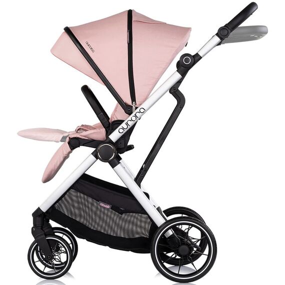 Carucior Chipolino Aurora 3 in 1 powder pink, Culoare: Roz, Model: 3 in 1 - poza 6 - ExclusivMAG.ro