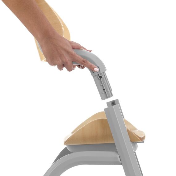 Scaun de masa multifunctional Noah, Jane, De la 6 luni la adult, Din lemn fag, Greutate maxima 100 Kg, Iris, Culoare: Bej - poza 2 - ExclusivMAG.ro