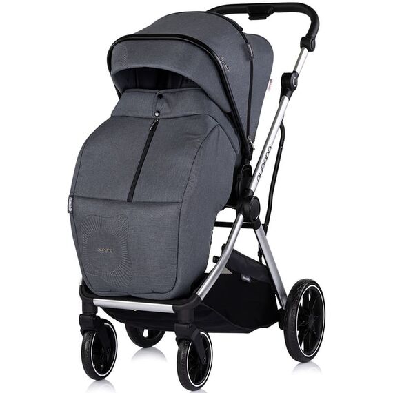 Carucior Chipolino Aurora 3 in 1 charcoal, Culoare: Gri, Model: 3 in 1 - poza 5 - ExclusivMAG.ro