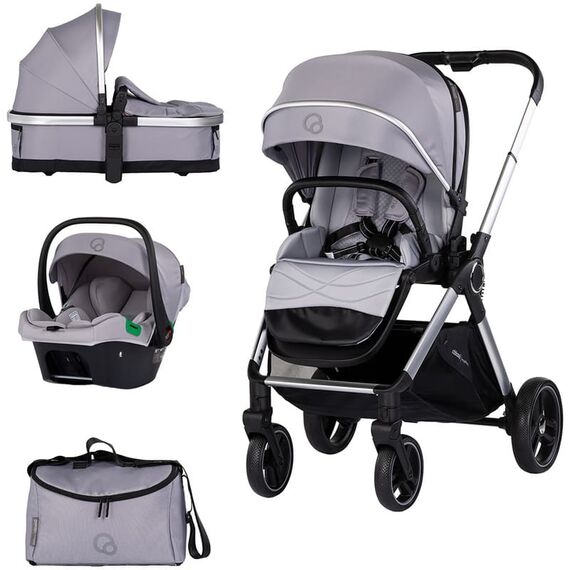 Carucior Chipolino Euphoria 3 in 1 platinum, Culoare: Gri, Model: 3 in 1  - ExclusivMAG.ro