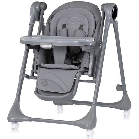 Scaun de masa si leagan electric Chipolino Master Class 2 in 1 charcoal, Culoare: Gri - poza 2 - ExclusivMAG.ro