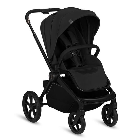 Carucior 2 in 1, Lionelo, Freya, Landou si salteluta ventilate, pana la 22 kg, 0luni+, Negru, Culoare: Negru, Model: 2 in 1 - poza 3 - ExclusivMAG.ro