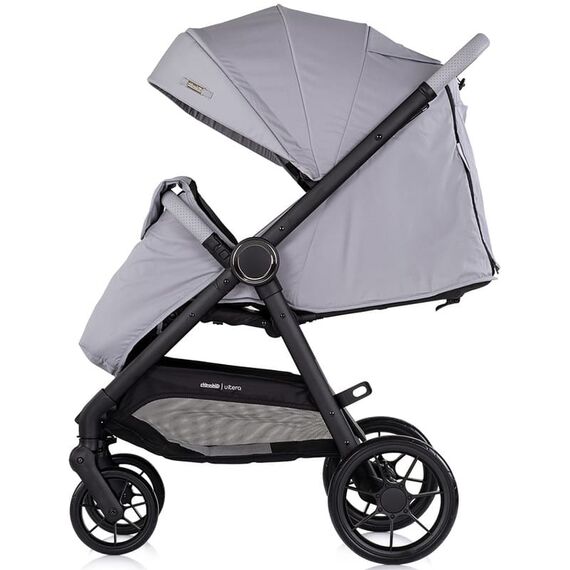 Carucior sport Chipolino Ultera cu husa picioare platinum, Culoare: Gri deschis, Model: sport - poza 5 - ExclusivMAG.ro