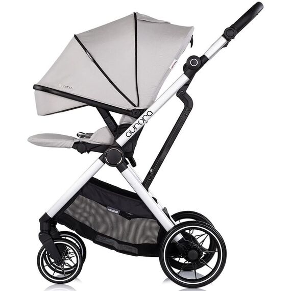 Carucior Chipolino Aurora 3 in 1 platinum, Culoare: Gri deschis, Model: 3 in 1 - poza 7 - ExclusivMAG.ro