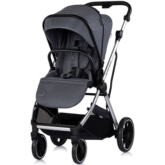 Carucior Chipolino Aurora 3 in 1 charcoal, Culoare: Gri, Model: 3 in 1 - poza 4 - ExclusivMAG.ro