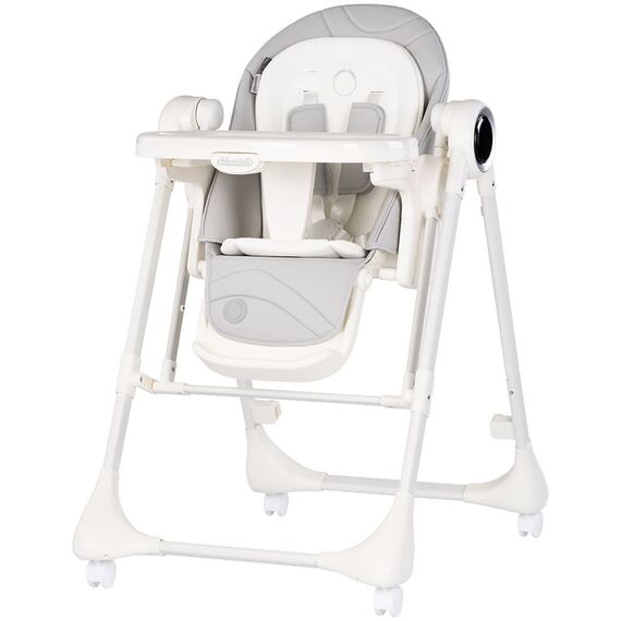Scaun de masa si leagan electric Chipolino Master Class 2 in 1 cashmere, Culoare: Alb/Gri  - ExclusivMAG.ro