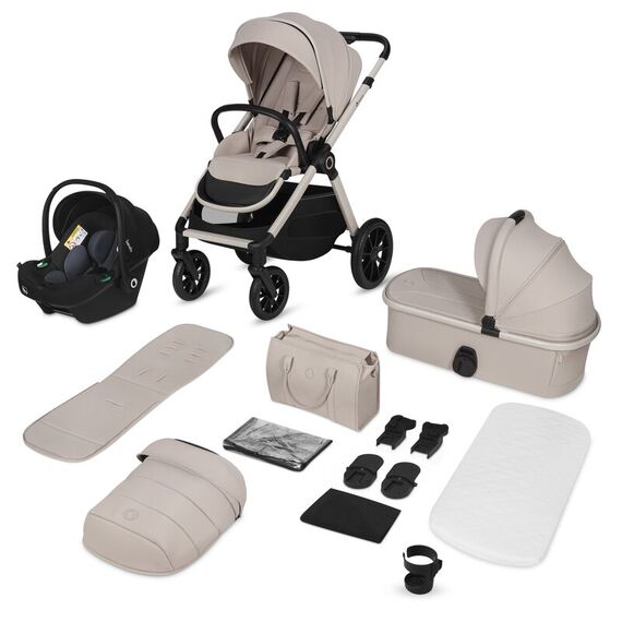 Carucior 3 in 1 Lionelo Layla - Bej, Culoare: Bej, Model: 3 in 1 - poza 3 - ExclusivMAG.ro