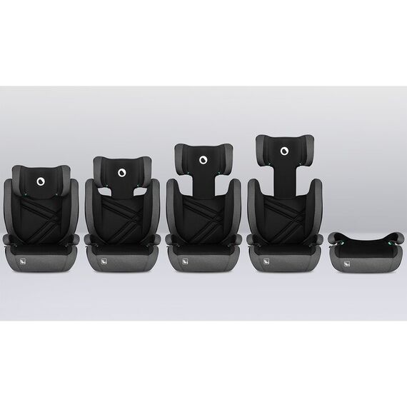 Scaun auto, Lionelo, Hugo i-Size, Conform standardului de securitate R129, 100-150 cm, 4-12 ani, Gri, Culoare: Gri/Negru, Grupa: 15-36kg (4 ani - 12 ani) - poza 10 - ExclusivMAG.ro